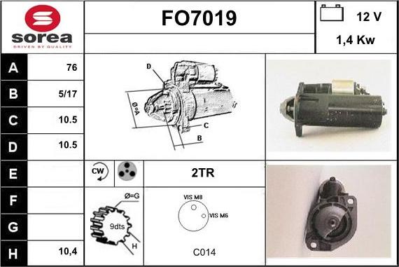 Sera FO7019 - Motorino d'avviamento autozon.pro