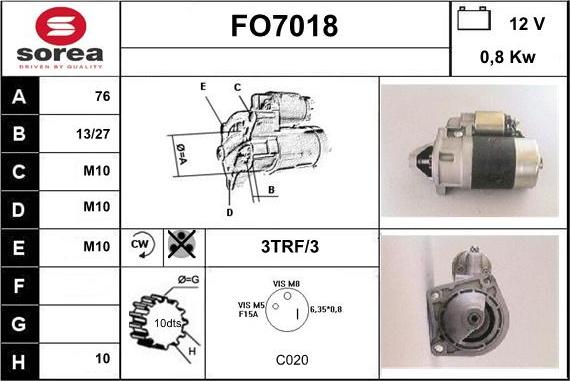 Sera FO7018 - Motorino d'avviamento autozon.pro