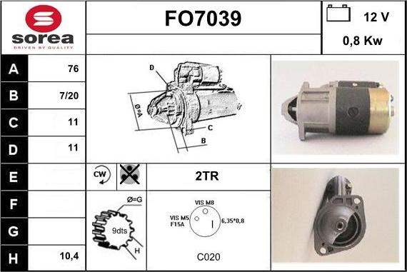 Sera FO7039 - Motorino d'avviamento autozon.pro