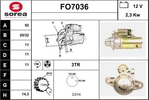 Sera FO7036 - Motorino d'avviamento autozon.pro