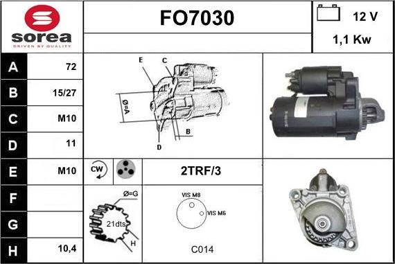 Sera FO7030 - Motorino d'avviamento autozon.pro