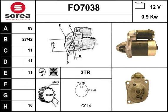 Sera FO7038 - Motorino d'avviamento autozon.pro