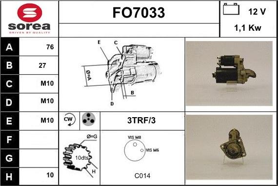 Sera FO7033 - Motorino d'avviamento autozon.pro