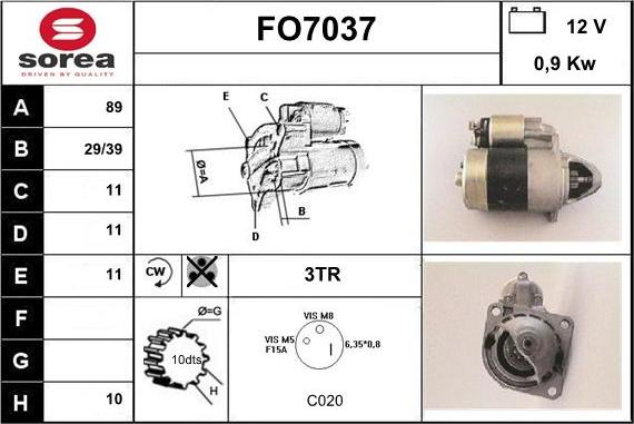 Sera FO7037 - Motorino d'avviamento autozon.pro