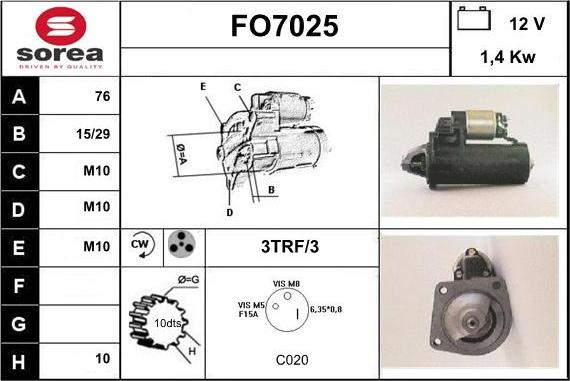 Sera FO7025 - Motorino d'avviamento autozon.pro