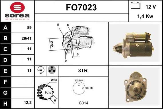 Sera FO7023 - Motorino d'avviamento autozon.pro