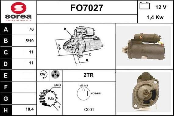 Sera FO7027 - Motorino d'avviamento autozon.pro