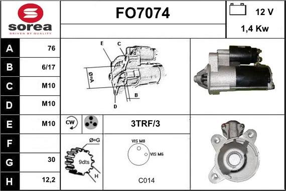 Sera FO7074 - Motorino d'avviamento autozon.pro