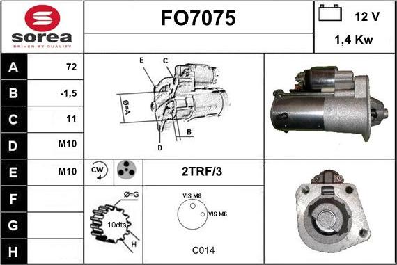 Sera FO7075 - Motorino d'avviamento autozon.pro