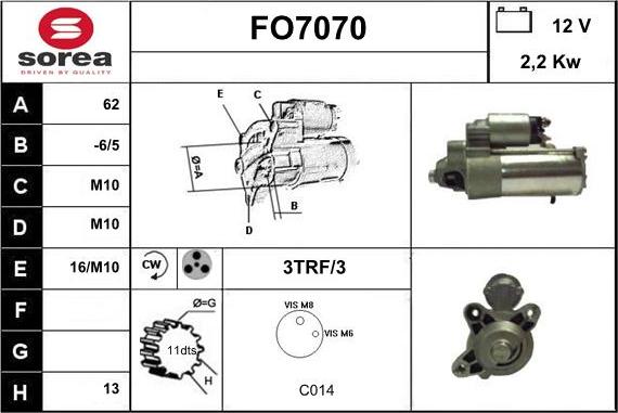 Sera FO7070 - Motorino d'avviamento autozon.pro