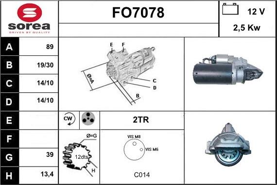 Sera FO7078 - Motorino d'avviamento autozon.pro