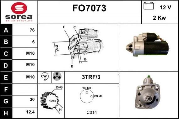 Sera FO7073 - Motorino d'avviamento autozon.pro