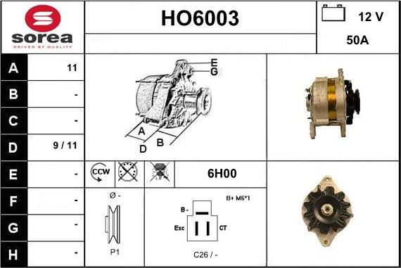 Sera HO6003 - Alternatore autozon.pro