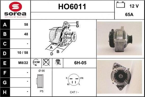 Sera HO6011 - Alternatore autozon.pro