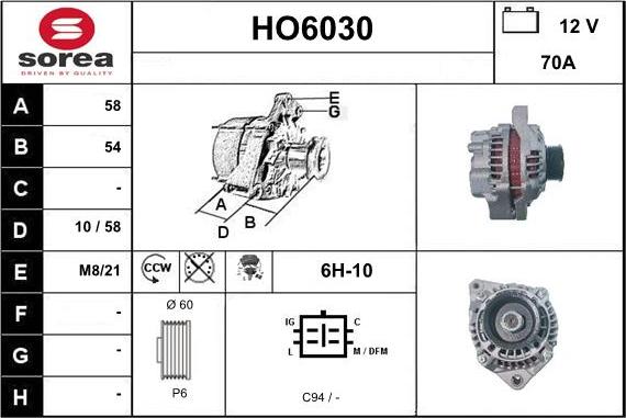 Sera HO6030 - Alternatore autozon.pro