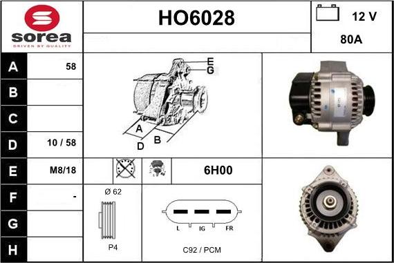 Sera HO6028 - Alternatore autozon.pro