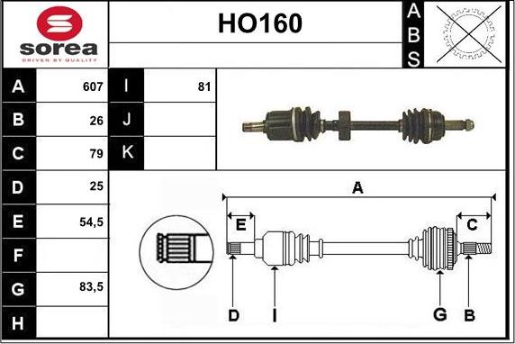 Sera HO160 - Albero motore / Semiasse autozon.pro