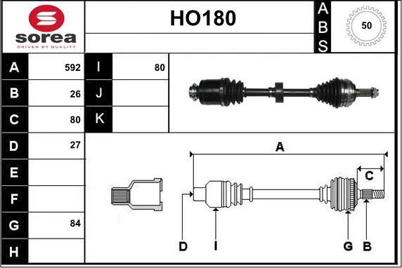 Sera HO180 - Albero motore / Semiasse autozon.pro