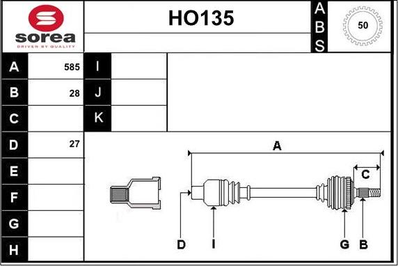 Sera HO135 - Albero motore / Semiasse autozon.pro