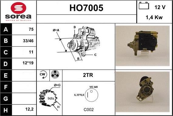 Sera HO7005 - Motorino d'avviamento autozon.pro