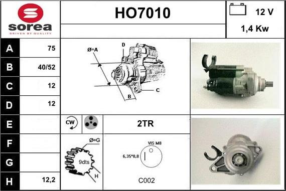 Sera HO7010 - Motorino d'avviamento autozon.pro