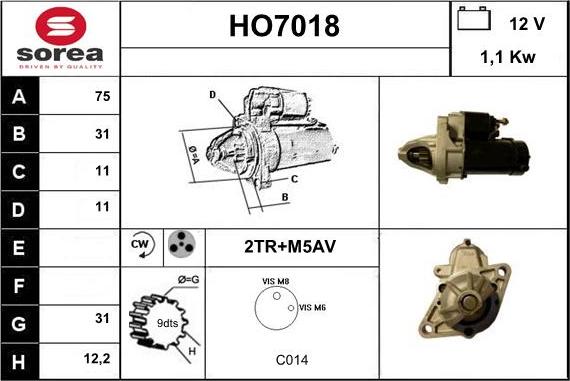 Sera HO7018 - Motorino d'avviamento autozon.pro