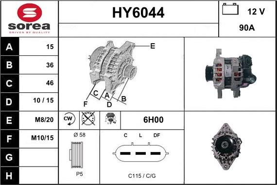 Sera HY6044 - Alternatore autozon.pro