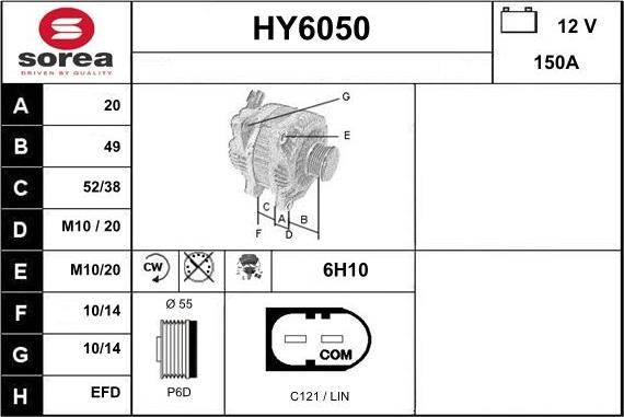 Sera HY6050 - Alternatore autozon.pro