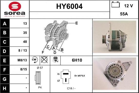 Sera HY6004 - Alternatore autozon.pro