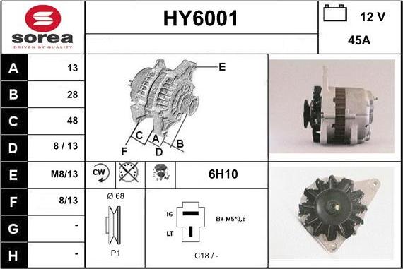 Sera HY6001 - Alternatore autozon.pro