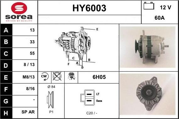 Sera HY6003 - Alternatore autozon.pro