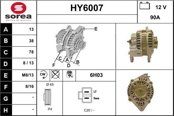 Sera HY6007 - Alternatore autozon.pro