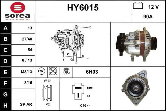 Sera HY6015 - Alternatore autozon.pro