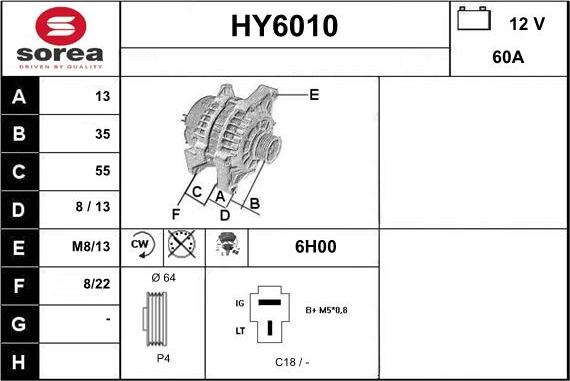 Sera HY6010 - Alternatore autozon.pro