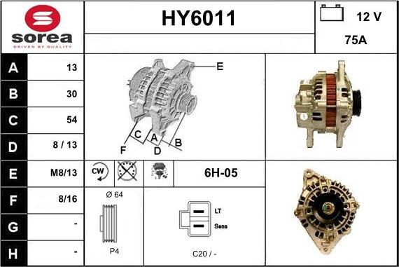 Sera HY6011 - Alternatore autozon.pro