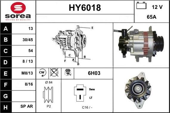 Sera HY6018 - Alternatore autozon.pro