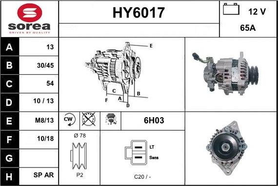 Sera HY6017 - Alternatore autozon.pro