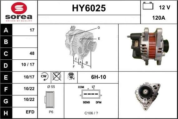 Sera HY6025 - Alternatore autozon.pro