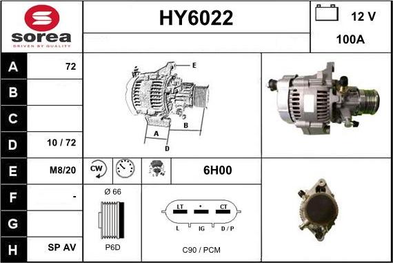 Sera HY6022 - Alternatore autozon.pro