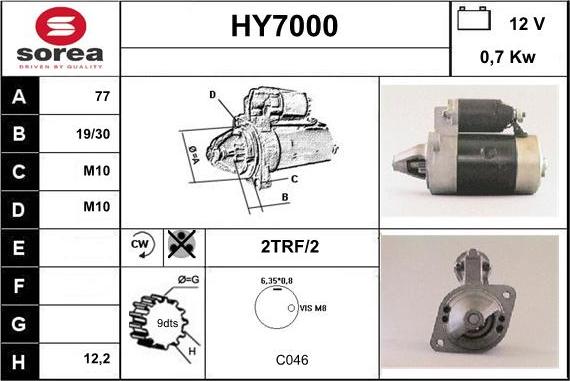 Sera HY7000 - Motorino d'avviamento autozon.pro