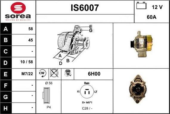 Sera IS6007 - Alternatore autozon.pro