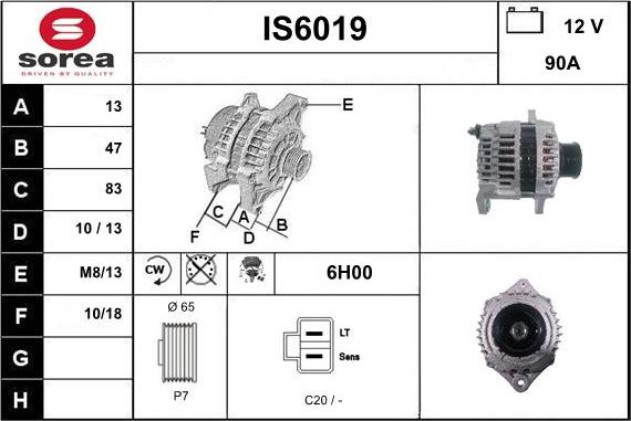 Sera IS6019 - Alternatore autozon.pro