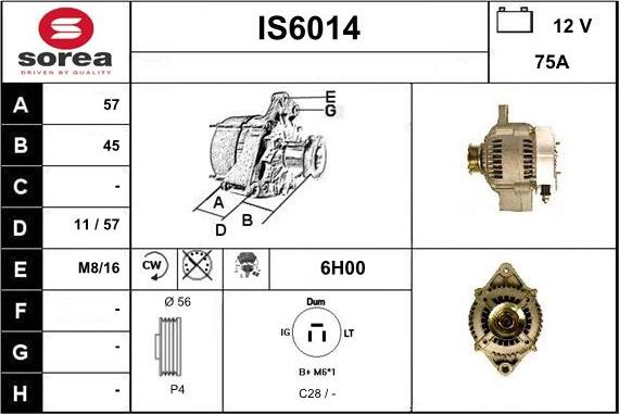 Sera IS6014 - Alternatore autozon.pro