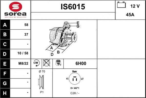 Sera IS6015 - Alternatore autozon.pro