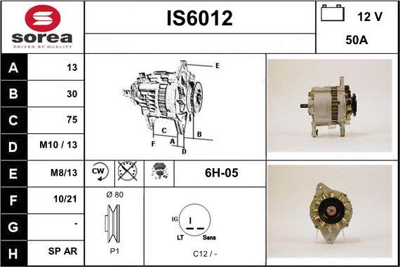 Sera IS6012 - Alternatore autozon.pro