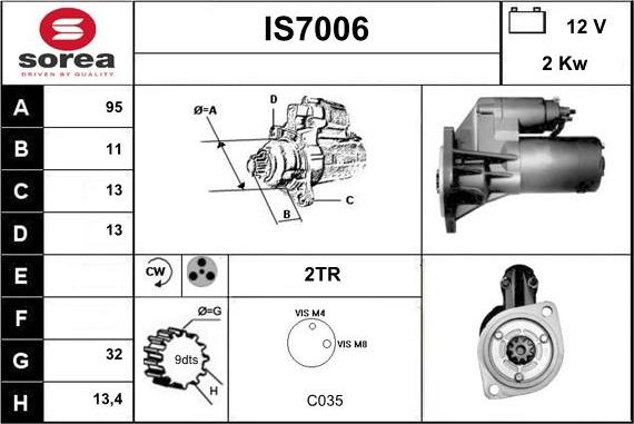 Sera IS7006 - Motorino d'avviamento autozon.pro