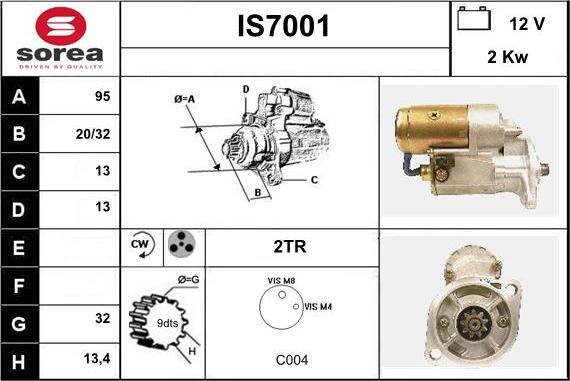 Sera IS7001 - Motorino d'avviamento autozon.pro