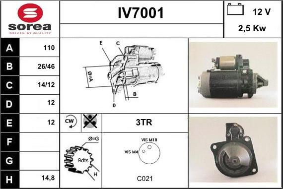 Sera IV7001 - Motorino d'avviamento autozon.pro