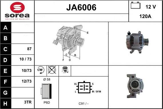 Sera JA6006 - Alternatore autozon.pro