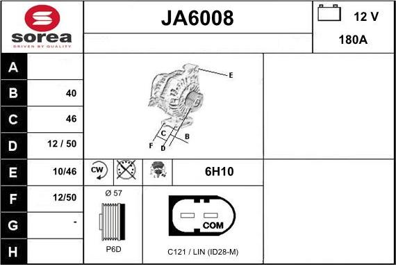 Sera JA6008 - Alternatore autozon.pro